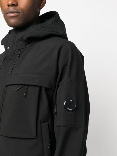 Shop C.p. Company Shell-r Lens-detail Hooded Jacket In Schwarz