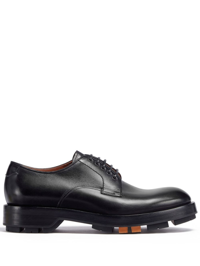 Shop Zegna Chunky-sole Derby Shoes In Black