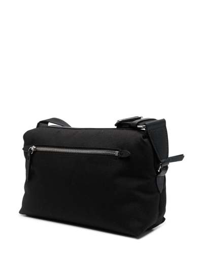 Maison Margiela Logo-patch Padded Shoulder Bag In Schwarz