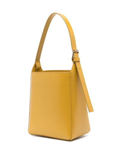 Shop Apc Small Virginie Leather Tote Bag In Gelb
