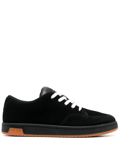 Shop Kenzo -dome Suede Sneakers In Black