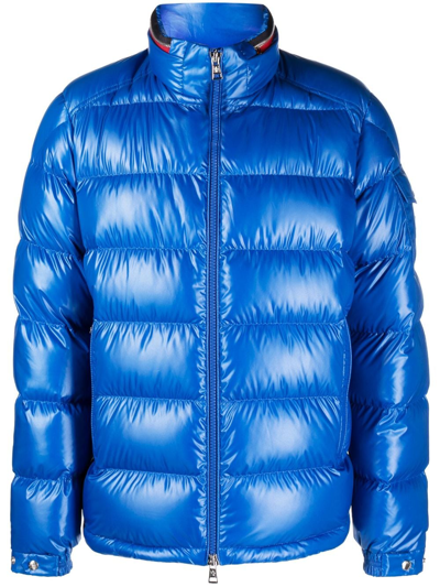 Shop Moncler Bourne Padded Zip-up Jacket In Blau