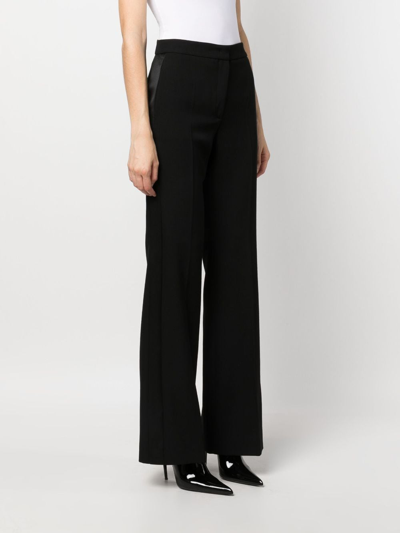 Moschino Wide Leg Casual Trousers In Schwarz