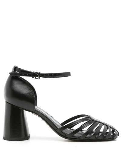 Shop Sarah Chofakian 65mm Hilda Caged Sandals In Black