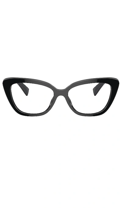Shop Miu Miu Cat Eye Optical In Black