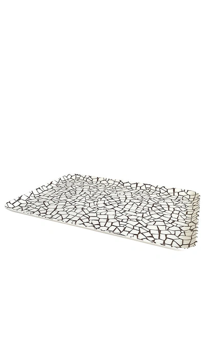 Xenia Taler Crackle Brown Large Tray In N,a