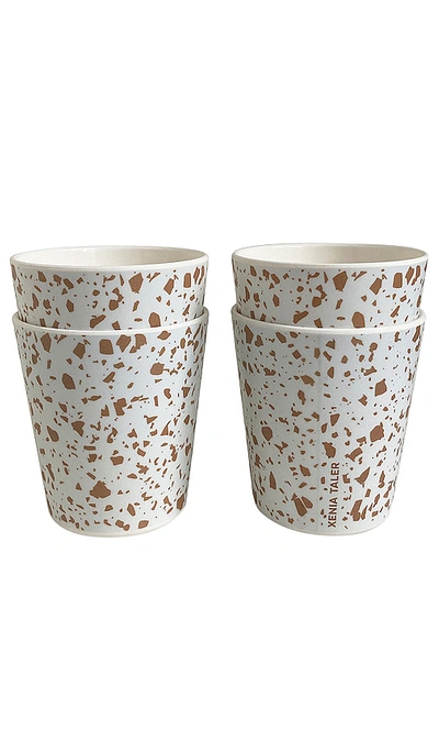 Shop Xenia Taler Terrazzo Mauve Cup Set Of 4 In N,a