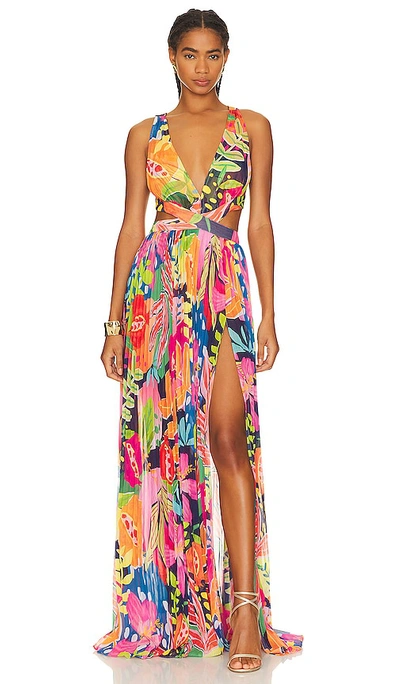 Rococo sand floral maxi cheap dress