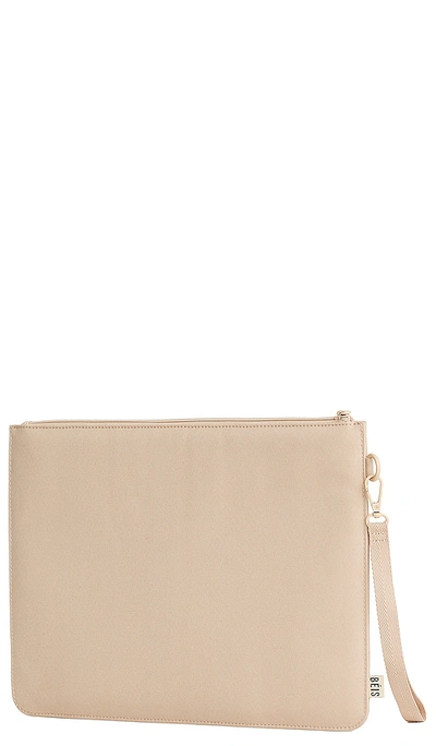Shop Beis The Ics Laptop Pouch In Beige