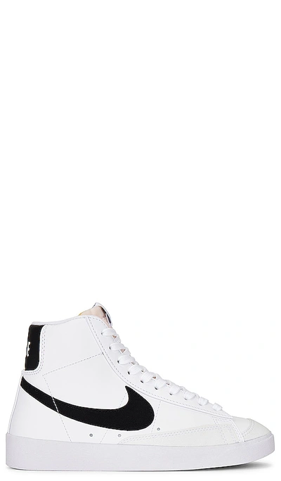 Nike Blazer Mid Suede-trimmed Leather High-top Sneakers In White | ModeSens