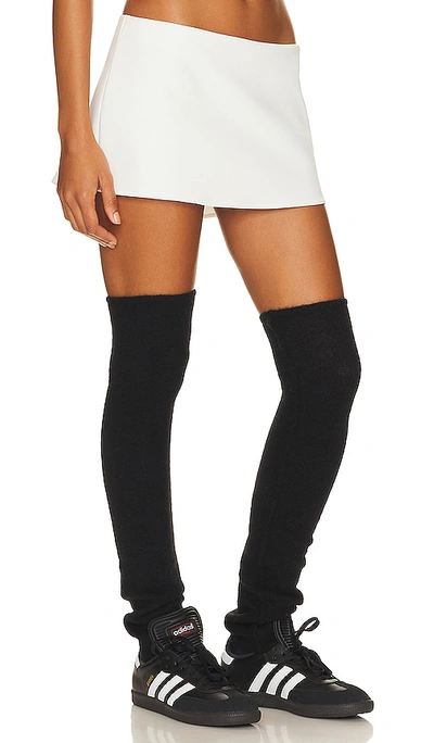 Guizio Micro Mini Stretch Skirt In White