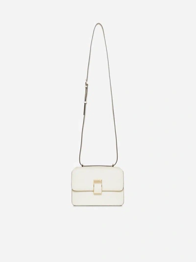 Shop Valextra Nolo Small Leather Crossbody Bag In Ivory