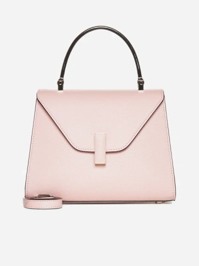 Shop Valextra Iside Mini Leather Bag In Pink