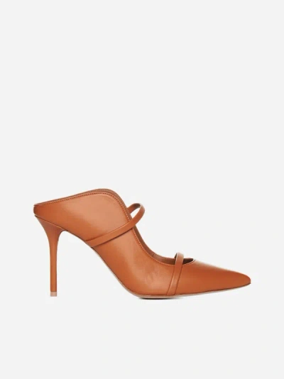 Shop Malone Souliers Maureen Nappa Leather Mules In Cinnamon