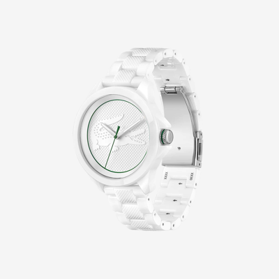 Shop Lacoste Men's Le Croc 3 Hands Watch - One Size In White
