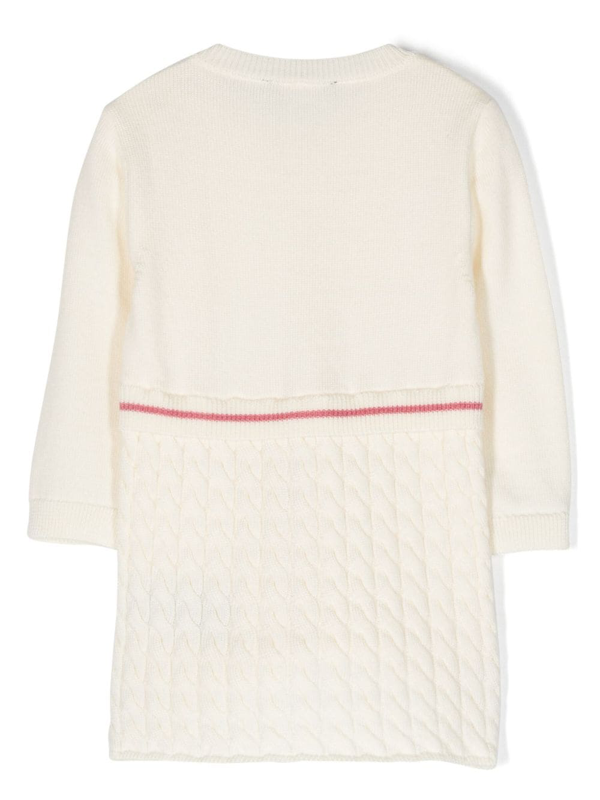 Balmain Kids cable-knit buttoned dress - Neutrals