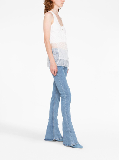 Christopher Esber Comosum Clash Underwire Top In White