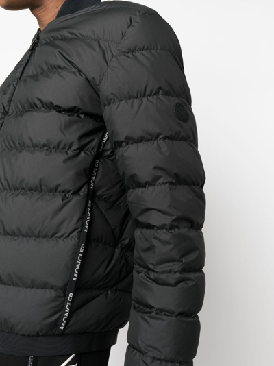 Shop Moncler Down Bomber Jacket In Black