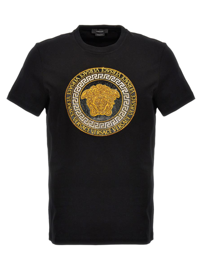 Shop Versace 'medusa' T-shirt In Black