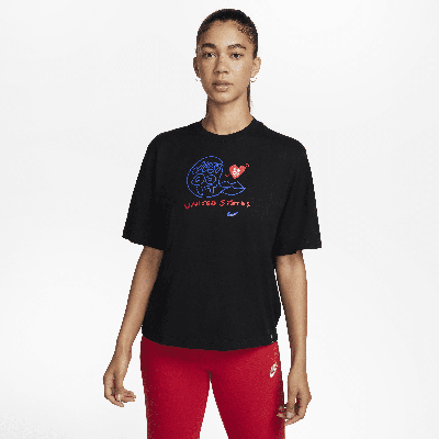 Shop Nike U.s.  Women's Soccer T-shirt In Black