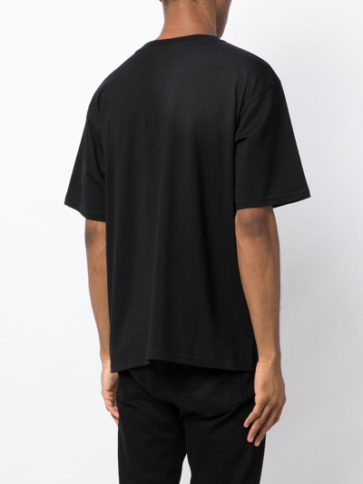 Shop Agnès B. Heart-print Cotton T-shirt In Black