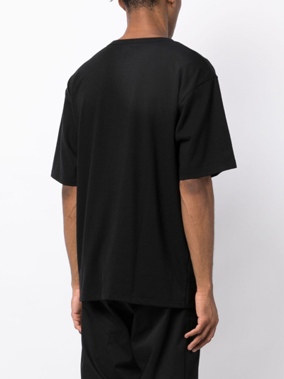 Shop Agnès B. Logo-print Cotton T-shirt In Black