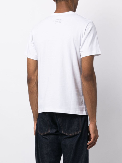 Shop Agnès B. Logo-print Cotton T-shirt In White