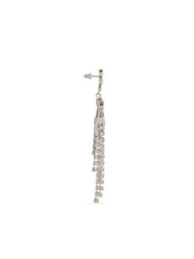 Rabanne Glass Crystal-embellished Chandelier Earrings In Silver