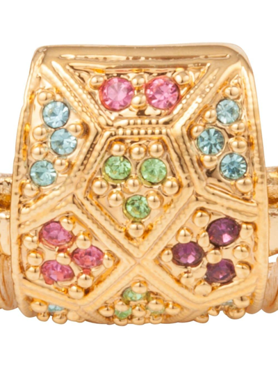 Pre-owned Susan Caplan Vintage 1980s D'orlan Swarovski Crystals Bracelet In Gold