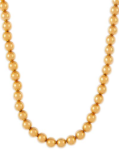 Pre-owned Susan Caplan Vintage 1980s Napier Bead-chain Long Necklace In Gold
