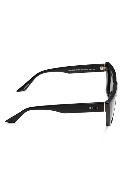 Shop Diff Vinona Sunglasses In Matte Black / Grey