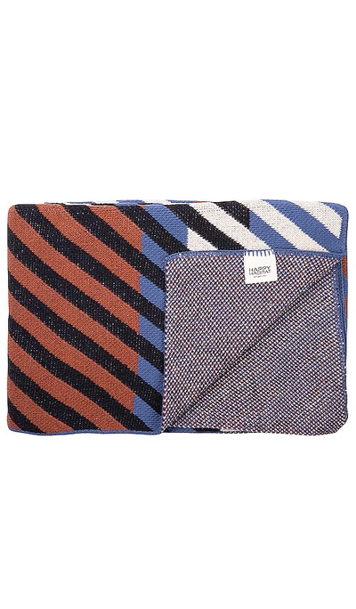 Happy Habitat Pattern 2 Throw In Blue,neutral