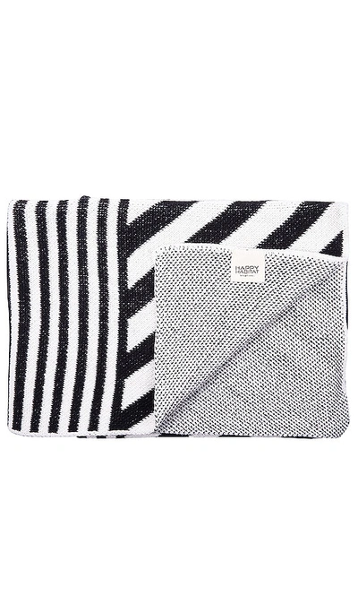 Shop Happy Habitat Mixed Up Stripes Throw In Black