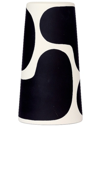 Shop Franca Nyc Small Pillar Vase In Black,white