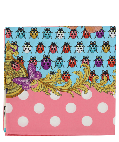 Shop Versace La Vacanza Foulard In Pink