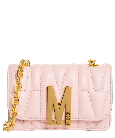 Shop Moschino M Crossbody Bag In Pink