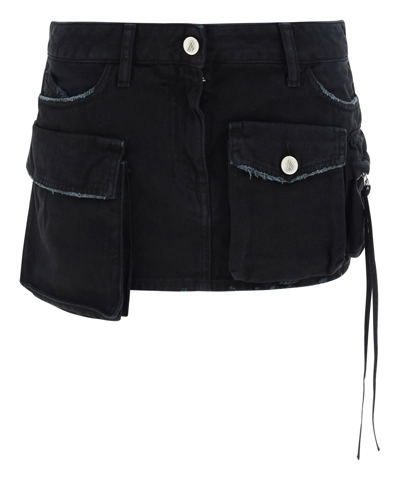 Shop Attico Faya Mini Skirt In Black