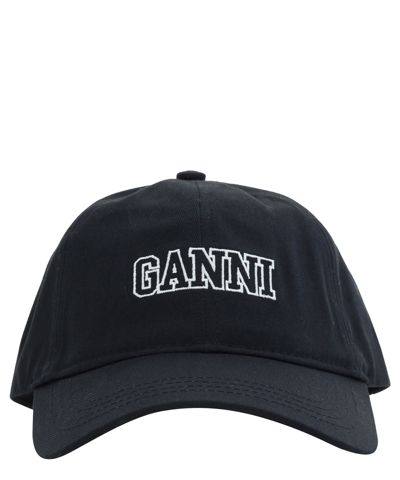 Shop Ganni Hat In Black