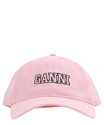Shop Ganni Hat In Pink