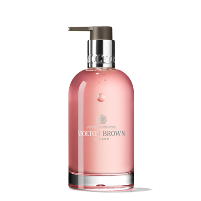 Shop Molton Brown Delicious Rhubarb And Rose Fine Liquid Hand Wash In Glass Bottle 200ml
