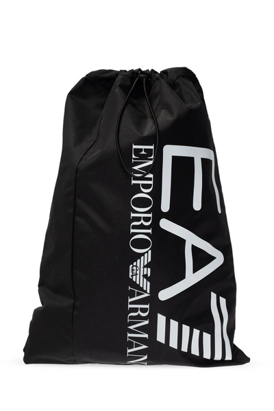 Shop Ea7 Emporio Armani Logo In Black