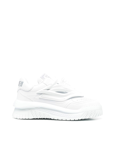 Shop Versace Chunky Chain Reaction Sneakers In White