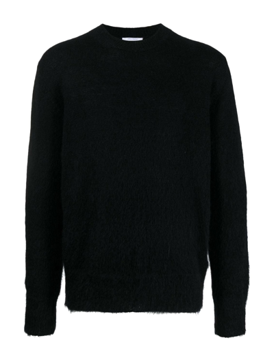 Shop Off-white Mohair Arrow Knit Crewneck In Black