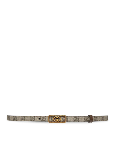 GUCCI Thin beige GG Supreme belt