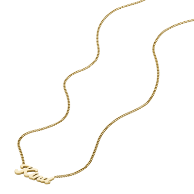 Shop Fossil Women's La La Land Gold-tone Stainless Steel Chain Necklace