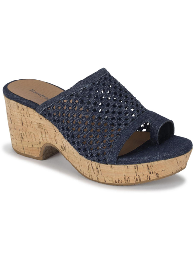 Shop Baretraps Bethie Womens Open Toe Heels Wedge Sandals In Blue