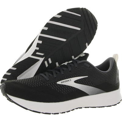 Shop Brooks Revel 4 Mens Performance Fitness Running Shoes In Black