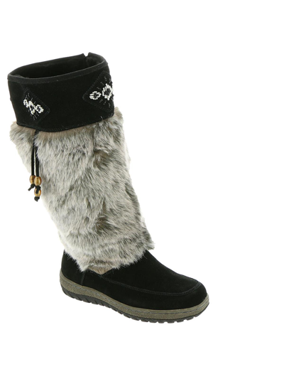 Wanderlust Nika Womens Water Resistant Faux Fur Lined Knee-high Boots In Red