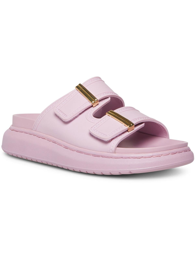 Shop Madden Girl Kingsley Womens Strappy Slip On Slide Sandals In Purple