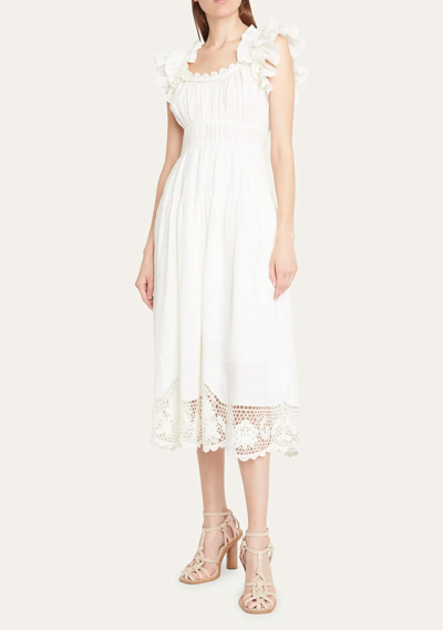 Shop Ulla Johnson Leona Dress In Ivory In Multi